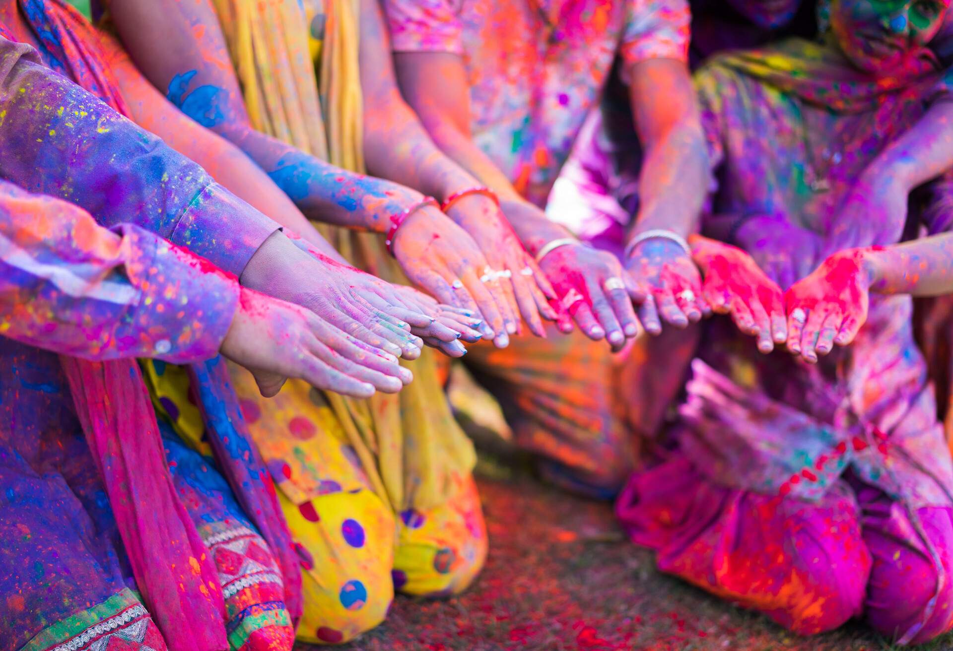 Celebrating the colorful Holi Festival in Jaipur, India