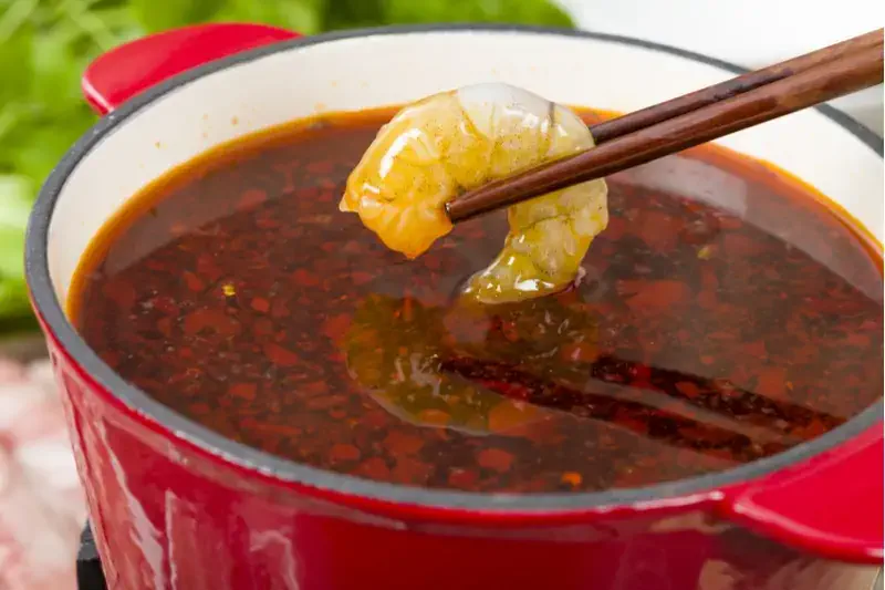 Mala Sauce dip with Shrimp