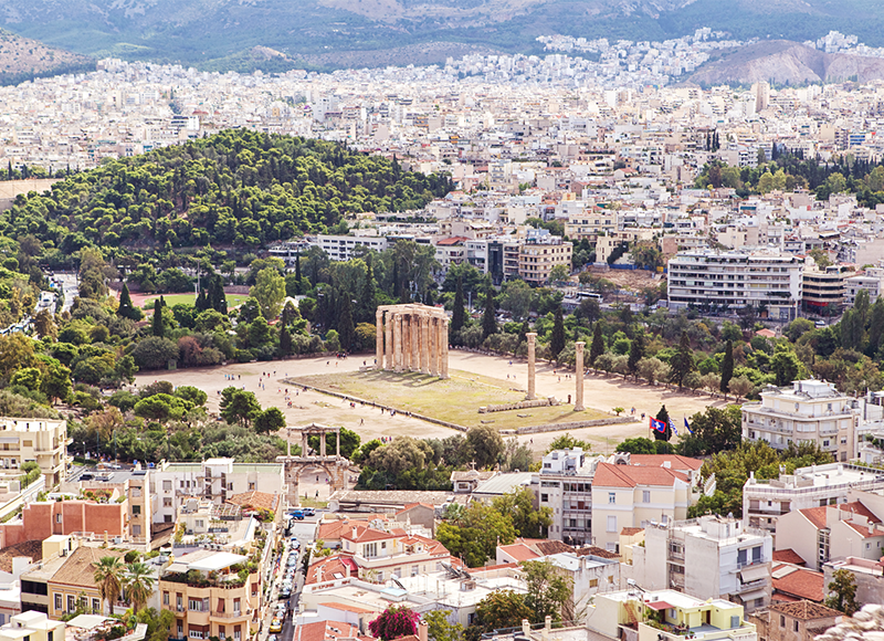 Temple of Olympian Zeus in central Athens