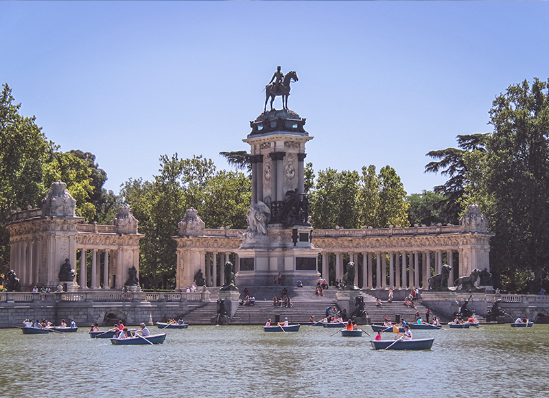 The Retiro Park Lake in Summer