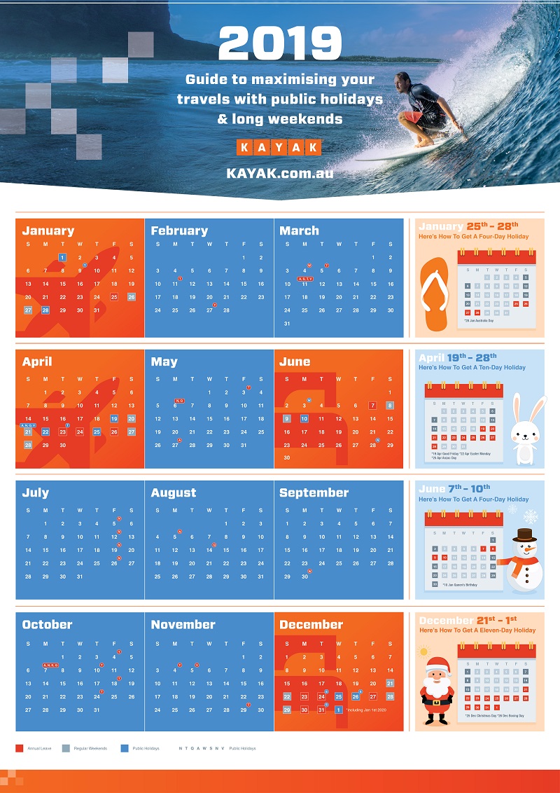 2019 Long Weekend Calendar How To Triple Your Annual Leaves