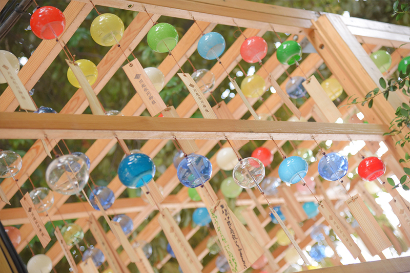 Kawagoe Hikawa Shrine, Tokyo, Japan - Pray for Love Inscribed on Windchimes at the Kawagoe Hikawa Shrine, Tokyo, Japan