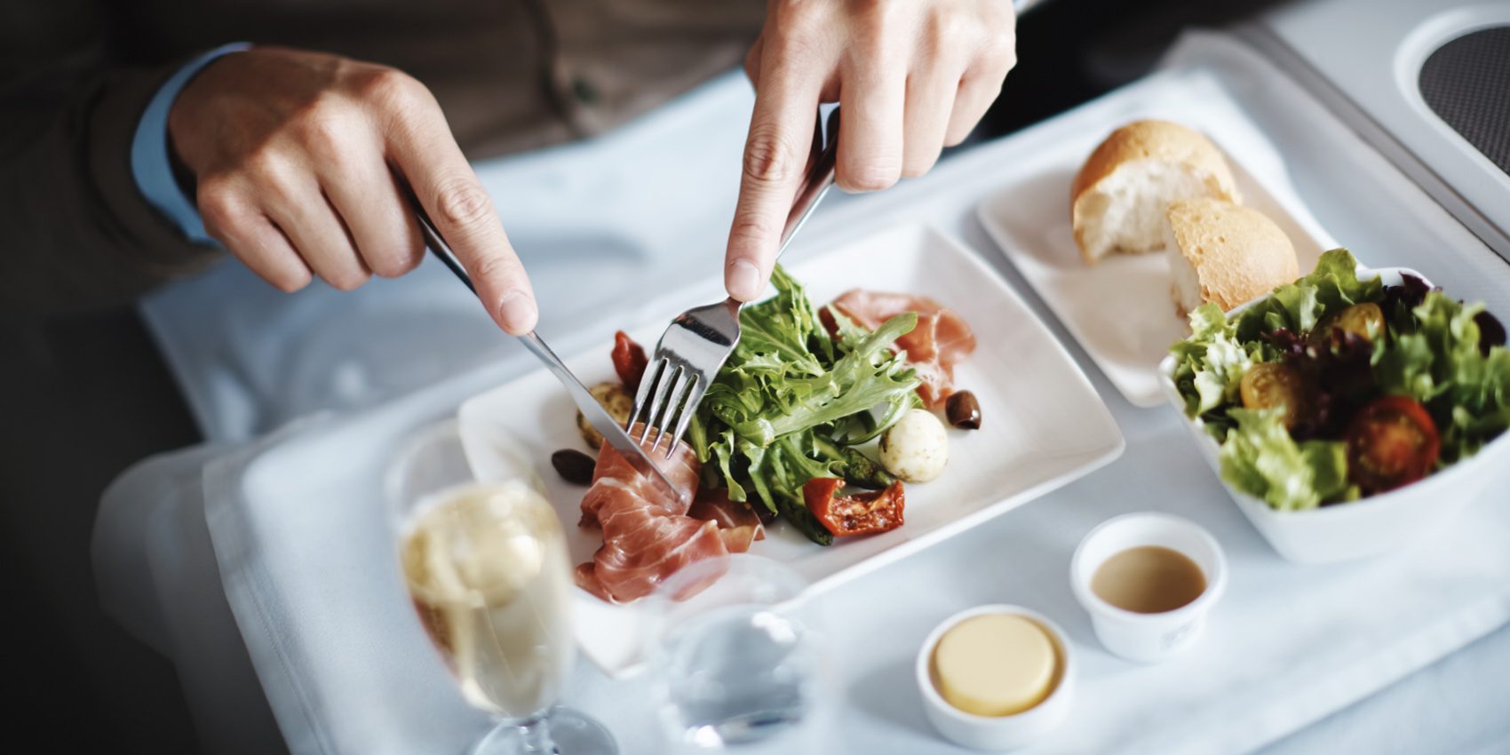 Airline food on Cathay Pacific Airline food on Cathay Pacific