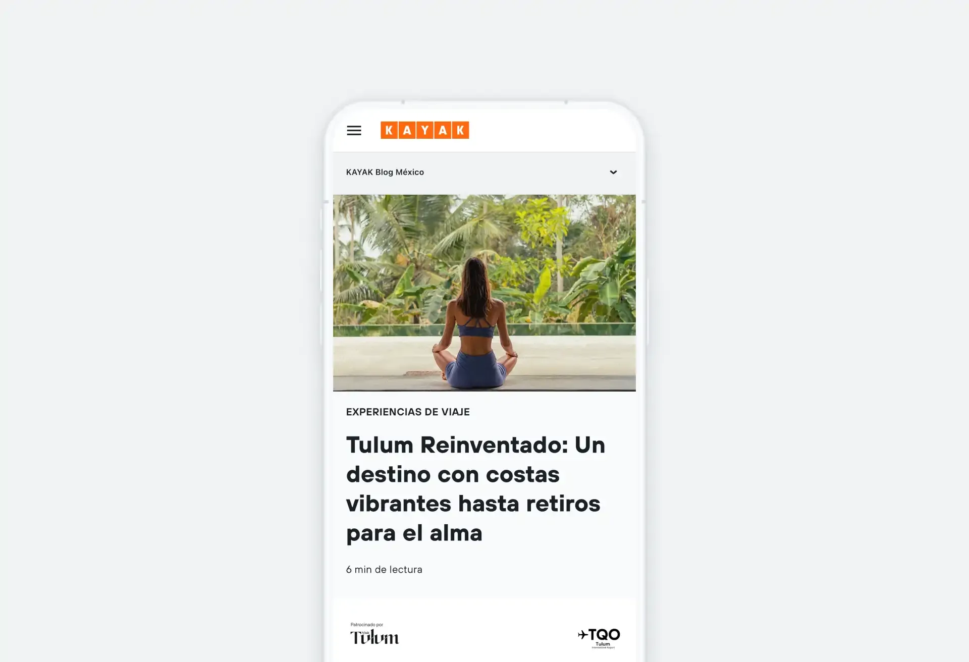 Mobile article about Tulum as a vibrant coastal and soul-renewing destination.
