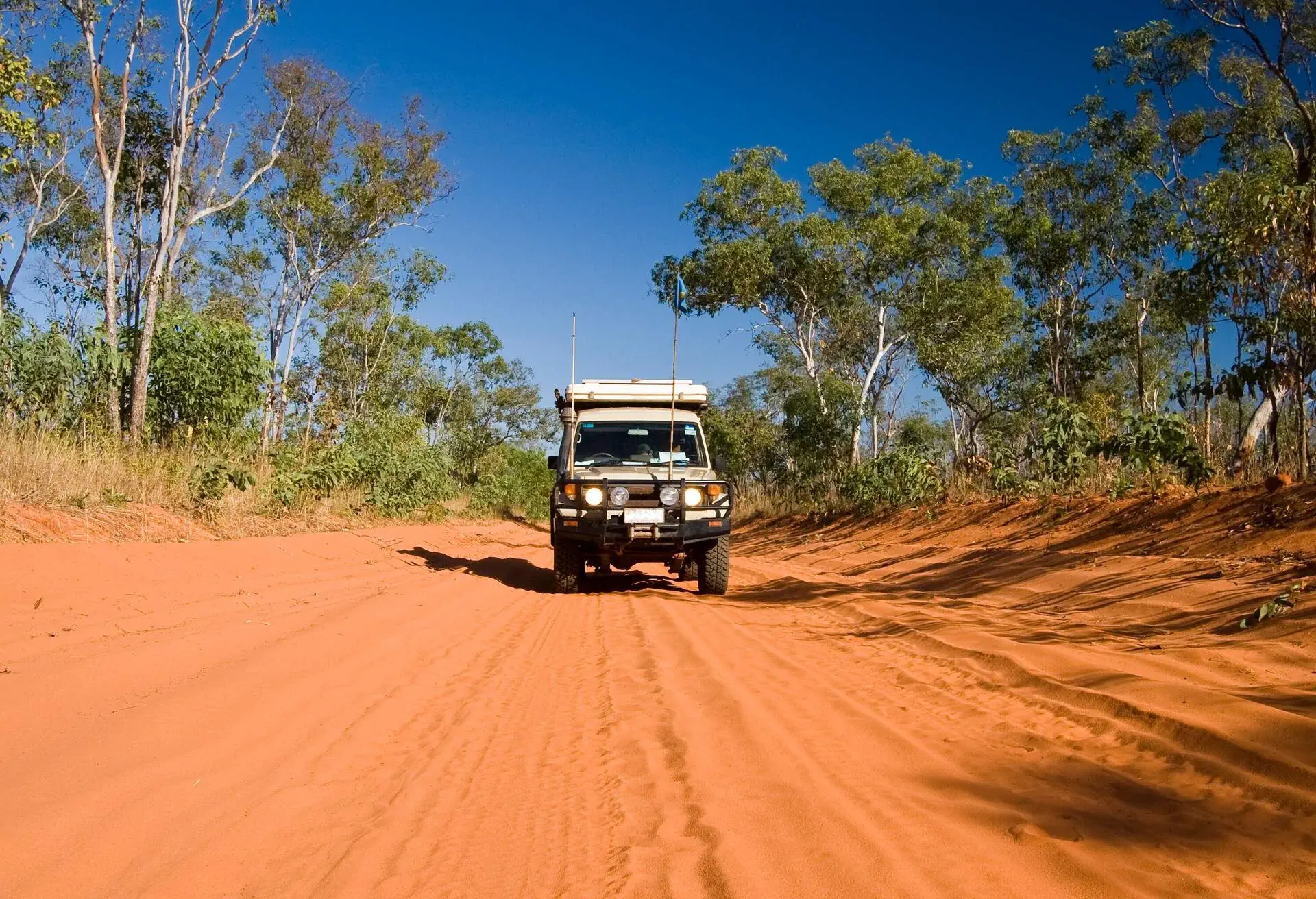 Cruising the dirt roads on the Dampier Peninsula near Cape Leveque in northern Western Australia.