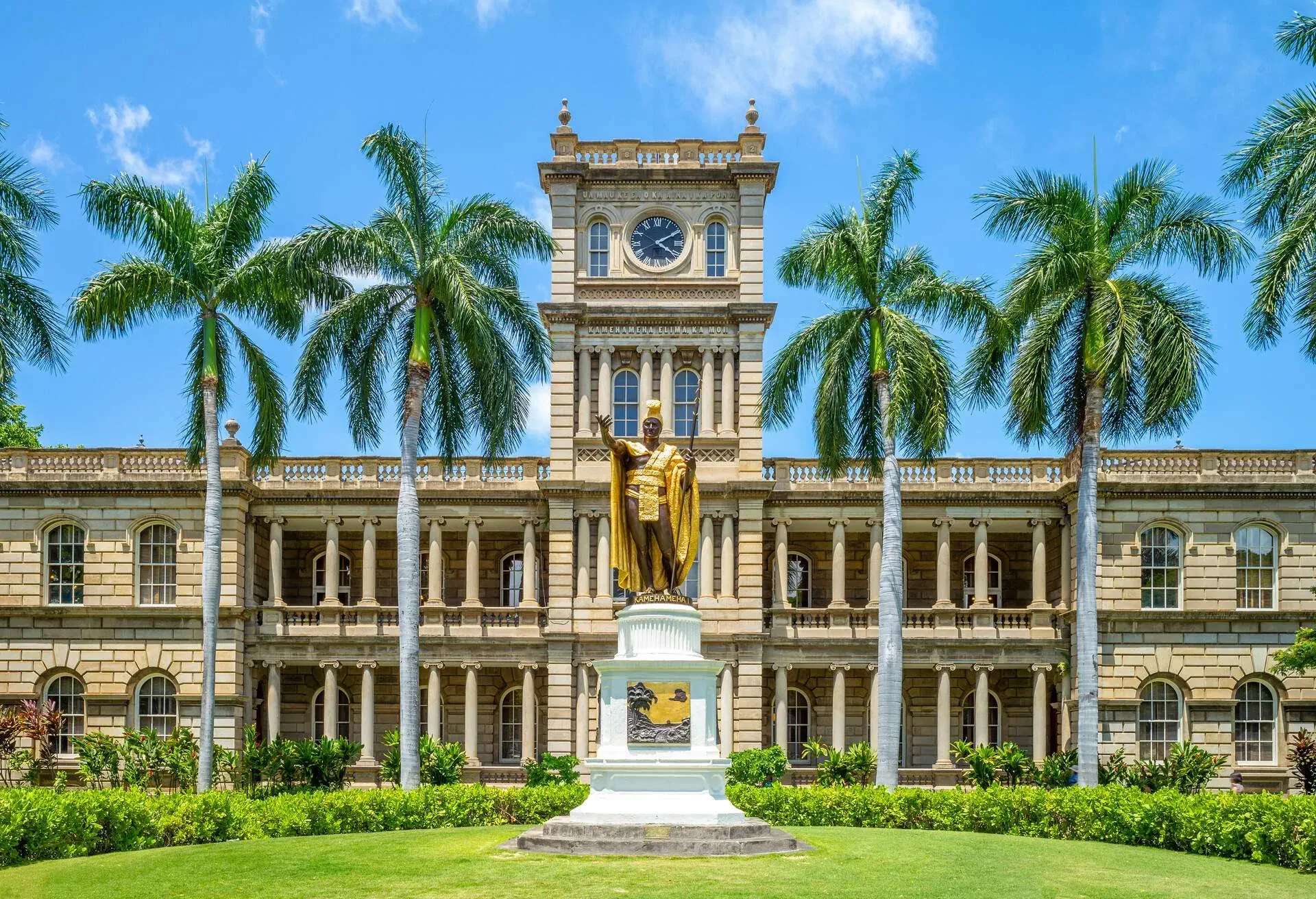 Kamehameha statues and State Supreme Court, hawaii; Shutterstock ID 1432388438