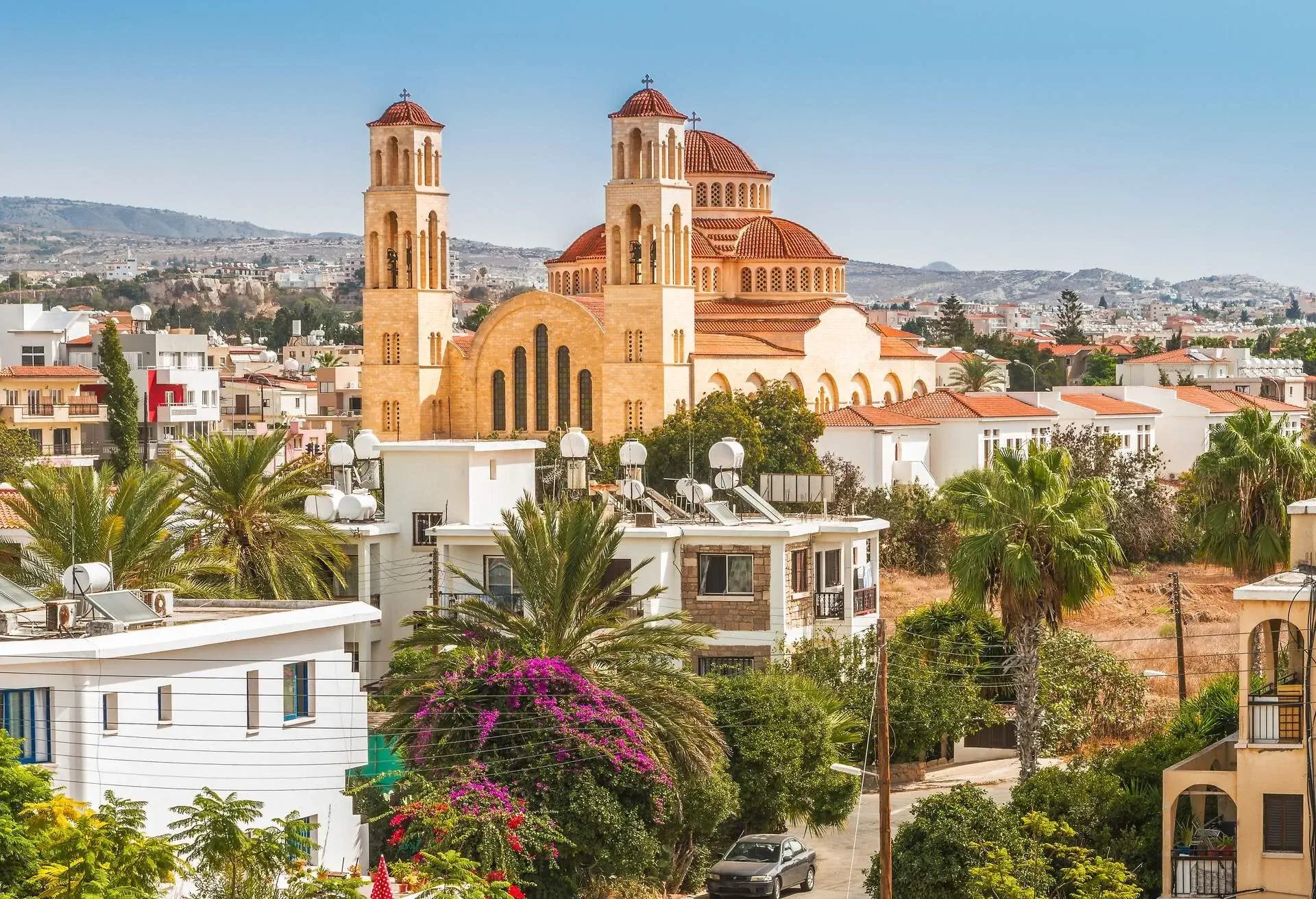 This picture was taken in the city of Paphos in Cyprus.